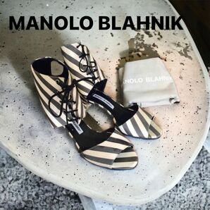 限定セール◎#MANOLO BLAHNIK /マノロブラニク/編上げサンダル/未使用