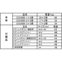 東洋ベース エコベース COU500 オムロン製蓄電池ユニット専用組立基礎 KP-BU127-B 12.7kWh対応_画像2