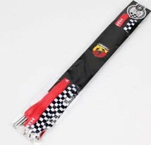 即納可能 アバルト/ABARTH 純正品/正規品 靴ひも/靴紐 110cm/センチ 6002350619 未使用品 未開封品 赤/レッド 白/黒 チェック柄 4点セット_画像1