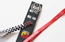 即納可能 アバルト/ABARTH 純正品/正規品 靴ひも/靴紐 110cm/センチ 6002350619 未使用品 未開封品 赤/レッド 白/黒 チェック柄 4点セット_画像2