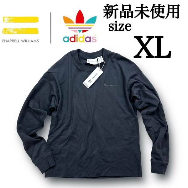 新品未使用 adidas XLサイズ Pharrell Williams PW アディダス オリジナルス ファレル ウィリアムス Tシャツ ロンT トップス コラボ 正規品