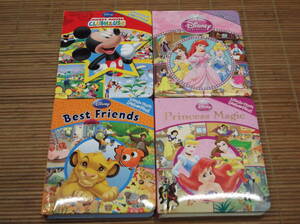 Little first Look and find English inscription picture book 4 pcs. set Disney Disney Princess/Princess Magic/Mickey Mouse CLUB HOUSE/Best Friends/