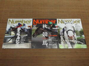 Sports Graphic Number number 917 number 964 number 1037 number horse racing special collection 3 pcs. set dream. have horse memory autumn horse racing . life. name .sodasi almond I o Gris 