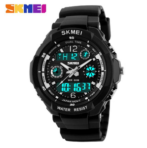 SKMEI メンズ ミリタリー 腕時計 男性 スポーツウォッチ 高級ブランド アナログ クォーツ LED デジタル 屋外 防水