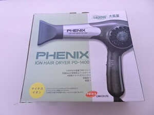 b 新品/未使用品　PHENIX/フェニックス　1400w　マイナスイオン　大風量ドライヤー　PD-1400