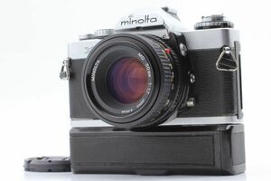 オートワインダー付き Minolta XD 35mm Film Camera + MD Rokkor 50mm f1.7 Lens Winder ミノルタ 一眼レフ フィルム カメラ ロッコール