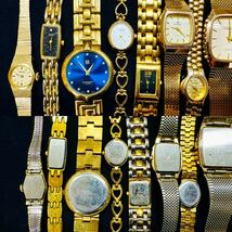 ゴールドカラーのみ 腕時計 200本 大量 GIVENCHY SEIKO CITIZEN AUREOLE ELGIN BULOVA BUREN ダイアモンドクォーツ 等 まとめてセットF71_画像3