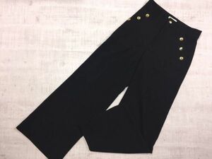 【送料無料】ザラ ZARA レトロ モード 古着 金ボタン ハイウエスト バギー マリンパンツ ボトムス レディース モロッコ製 XS 黒