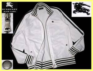 大人気サイズ L(3) 美品 バーバリーブラックレーベル ブラックホース刺繍 生地切替 ジップアップ トラックジャケット