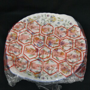 77 中古 MINTON ミントン 英国王室御用達 陶磁器プレート FINE BONE CHINA 花柄 MADE IN ENGLAND 31×29ｃｍ 高さ3.5ｃｍの画像9