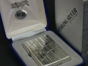 (XX35) 希少 Zippo STERLING Silver スターリング シルバー バンブー 竹 彫金 象嵌 象嵌 コレクション 彫刻 和風 彫り ジッポー ジッポ