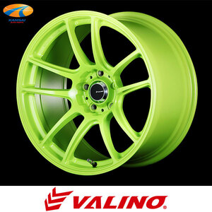 VALINO ヴァリノ Bushou[武将]×Advanti RACING N820S 車検対応 ホイール 17インチｘ9.5J 5H 114.3 73.1φ -3 ライムイエロー 4本