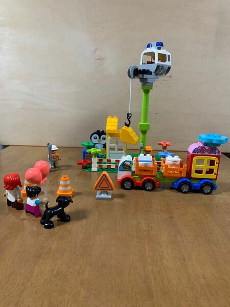 LEGO デュプロ 建設現場 クレーン お家 お庭 トラック 車 基礎板 小物 フィグ レアパーツ レトロ オリジナル セット