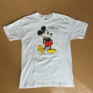 80s USA製 ミッキー 半袖Tシャツ ミッキーTシャツ ディズニー プリントTシャツ ミッキーマウス vintage ビンテージ 古着 汚れあり