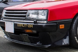 DR30 フロントバンパー RS‐TURBO 反転文字ステッカー Ｗ30㎝ スカイライン //鏡文字 逆文字 TURBO エアロ ハーフ スポイラー 西部警察 