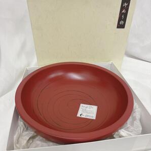 山中塗漆器 尺0ゆり型盛器 古代値来 菓子入れ 鉢