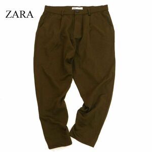 ZARA ザラ マン 通年 ストレッチ アンクル丈 タック入り★ サルエル テーパード パンツ Sz.L　メンズ　C3B03597_9#R