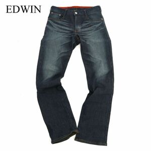 EDWIN エドウィン ER013W ジャージーズ★ 【防風 防寒】 USED加工 ストレッチ デニム パンツ ジーンズ Sz.M　メンズ 日本製　C3B03702_A#R