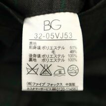 【新品 未使用】 BG ビージー ボナジョルナータ 秋冬 ウール★ チェック ベスト ジレ Sz.M　メンズ グレー　C3T08539_A#N_画像8