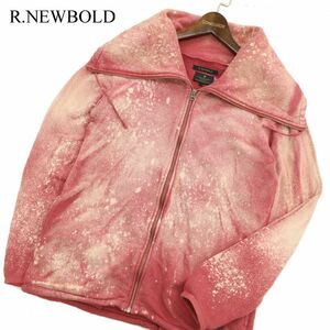 R.NEWBOLD ポールスミス 通年 ブリーチ加工★ スウェット フルジップ スウェット ジャケット ブルゾン Sz.M　メンズ　C3T08722_A#I