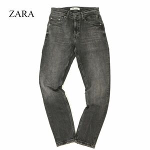 ZARA ザラ マン 通年 USED加工★ アンクル丈 ストレッチ スキニー デニム パンツ ジーンズ Sz.29　メンズ　C3B03773_A#R