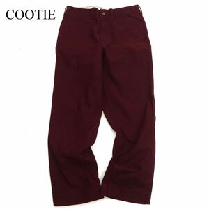 GLORY BOUND COOTIE クーティー 通年 ロゴタグ★ ストレッチ ストレート チノパンツ Sz.S　メンズ ボルドー 日本製　C3B03829_A#R