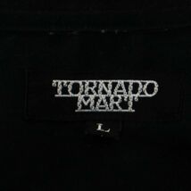 TORNADOMART トルネードマート 通年 長袖 ストレッチ 【フェイク スウェード レザー】 シャツ Sz.L　メンズ 黒 日本製　C3T08989_A#C_画像5