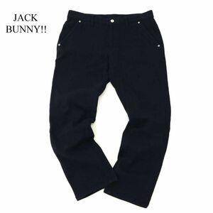 JACK BUNNY!! ジャックバニー パーリーゲイツ 秋冬 裏起毛★ 防風 ストレッチ スラックス パンツ Sz.5　メンズ 紺 ゴルフ　C3B03868_A#Q