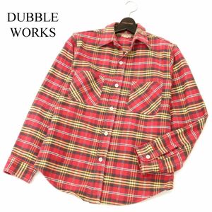 DUBBLE WORKS ダブルワークス warehouse ウエアハウス 秋冬★ 長袖 チェック ネル シャツ Sz.38　メンズ 赤 日本製　C3T09038_A#B