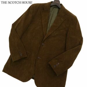 THE SCOTCH HOUSE スコッチハウス 秋冬 細畝 コーデュロイ★ 2B テーラード ジャケット ブレザー Sz.L　メンズ キャメル　C3T09149_A#N