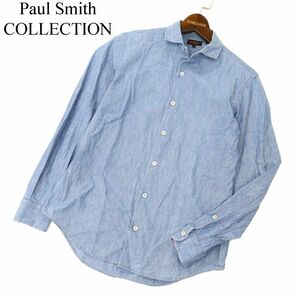 Paul Smith COLLECTION ポールスミス コレクション 通年★ 長袖 デニム シャツ Sz.S　メンズ 日本製　C3T09165_A#C