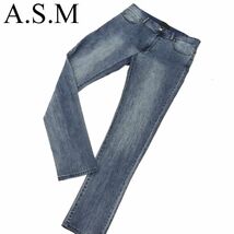 A.S.M アトリエサブ メン 通年 ストレッチ 加工★ スリム テーパード デニム パンツ ジーンズ Sz.LL　メンズ 大きい　ASM　C3B03907_A#R_画像1