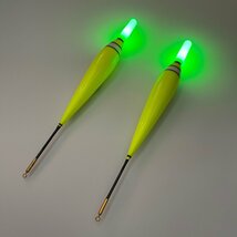 電気ウキ　2号　棒ウキ　緑　LED アオリイカ　ウキ釣り　夜釣り　夜釣り　アジ_画像2