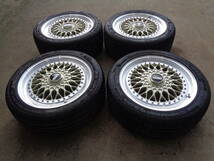 BBS RS 7J×17H2ET45＆8J×17H2ET43 PCD114.3×5 225/45ZR17＆255/40ZR17 8分山 若干ヒビ有り_画像1