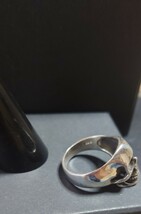 ☆silver　925 スカル　リング☆シルバー　ペンダント　ピアス　ブレスレット　アクセサリー　展示品　 ドクロ　シンプル　サイズ直し無料_画像5