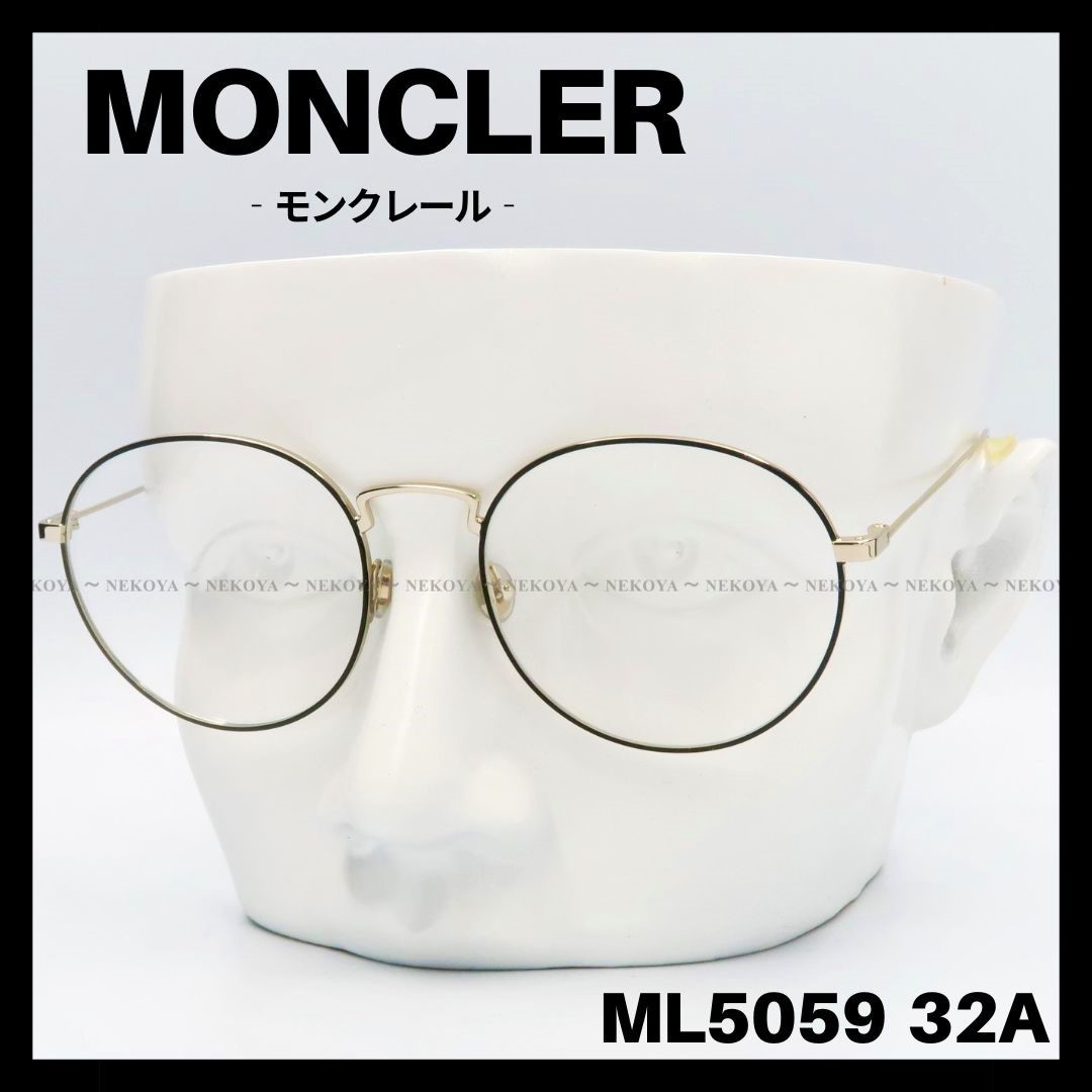 MONCLER ML5125 016 メガネ フレーム グレーハバナ シルバー-