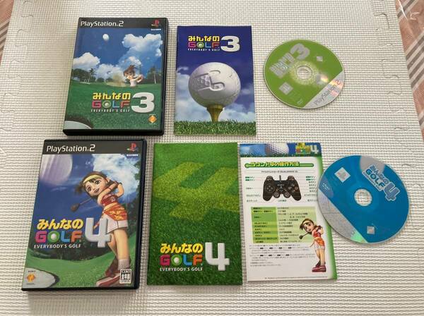 23-PS2-1307　プレイステーション2　みんなのGOLF3 4 動作品　PS2　プレステ2