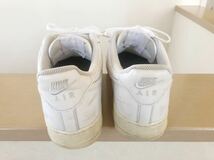 16年製 NIKE AIR FORCE 1 LO ナイキ エアフォース ローカット 315122-111 WHITE LEATHER 26.5cm クリーニング済み_画像3