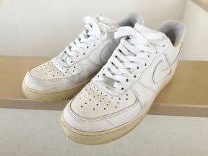 16年製 NIKE AIR FORCE 1 LO ナイキ エアフォース ローカット 315122-111 WHITE LEATHER 26.5cm クリーニング済み