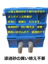 沈殿槽BOX　搭載　サンドフィルター　3S　３段タイプ　濾過砂　濾過ウール 付き　ポンプ無し 　新品　6_画像3