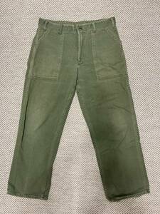 60s Vintage U.S.ARMY UTILITY TROUSERS Baker брюки WALDES молния fly OG-107 America USA рис суша армия 60 годы Vintage 