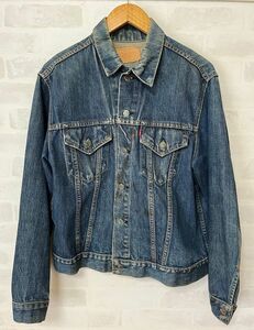 Levis 70505　Big E　ビッグE　60s　デニムジャケット　小パッチ　不均等Ｖ　ボタン裏521　イエローステッチ混在　リーバイス