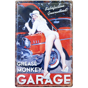 アンティーク メタルエンボスプレート(S)★GREASE MONKEY GARAGE★　Z-016779