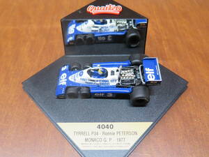 Quartzo カルツォ 4040 1/43 ティレル TYRRELL P34 エルフ モナコGP 1977 F1史上初の6輪 Ronnie PETERSON 20年以上前