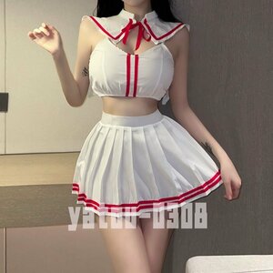 H032　コスプレウェア　ミニスカート　女子高生　セーラー服　Tバック　学生服　セクシーランジェリー　ナイトウェア