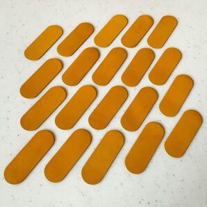 革タグ 20枚セット(イエロー)レザータグ 70mm × 25mm