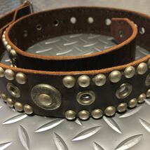 HTC HOLLYWOOD TRADING COMPANY STUD BELT Vintage 34sizeビンテージ スタッズベルト レザーベルト ③_画像3