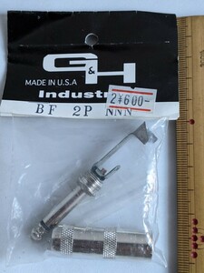 アメリカ製 モノラル フォンコネクター G&H industries BF 2p NNN MADE IN U.S.A. 自作用　モノラルプラグ　プラグキット