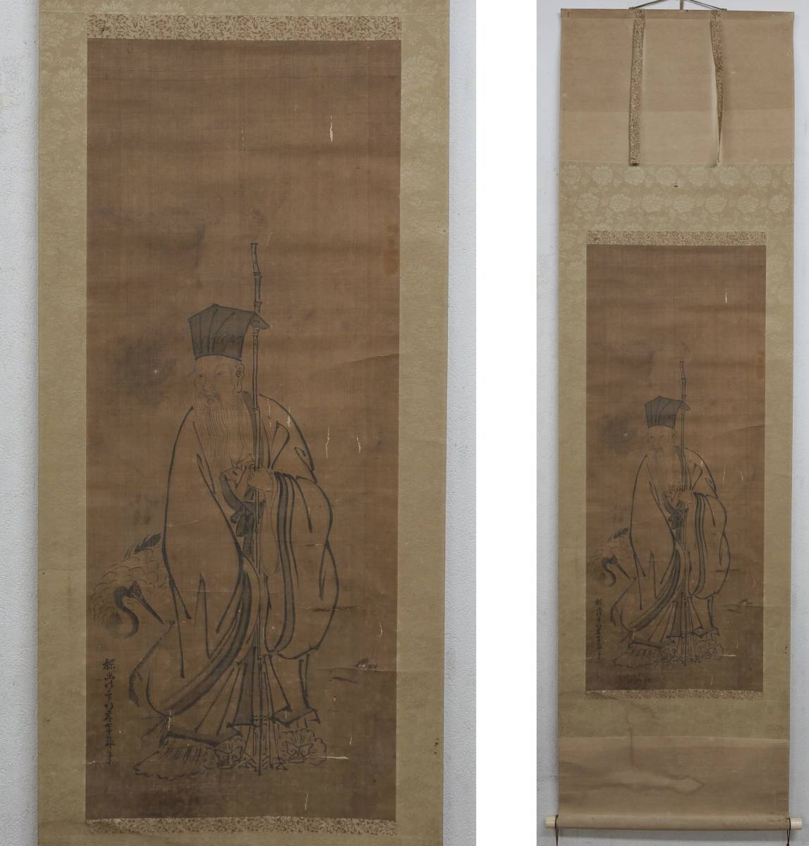 真作】 掛軸・東皐心越（1639～1696）・仏画・江戸時代初期に中国から
