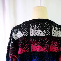 【1980s】ビンテージ　デザインニットセーター　カラフル　アート　古着屋　ヴィンテージ ユーロ　総柄_画像5